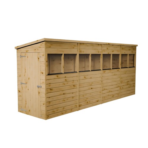 16x4 modular shiplap pent shed - modular,