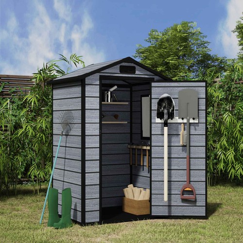 4x3ft plastic garden shed - garden, apex