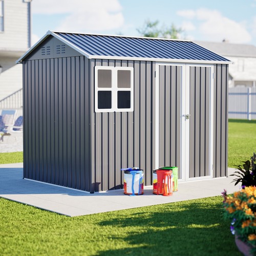 Metal garden shed with - metal,