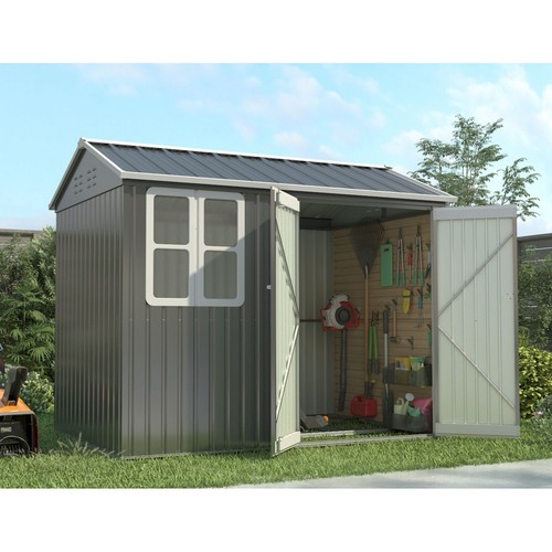 Garden shed 8x6ft steel apex - shed,