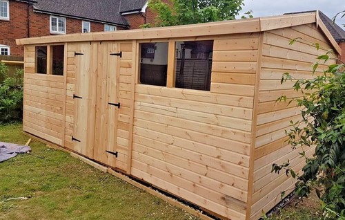 Wooden garden shed - garden,